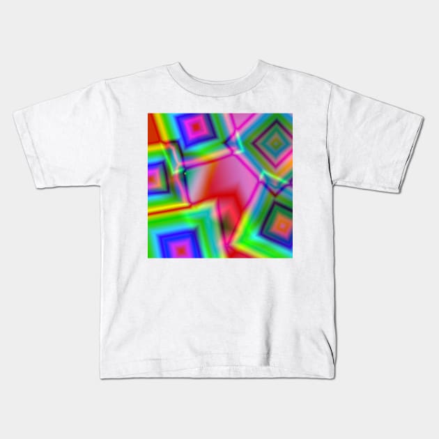 multicolored rainbow abstract texture art Kids T-Shirt by Artistic_st